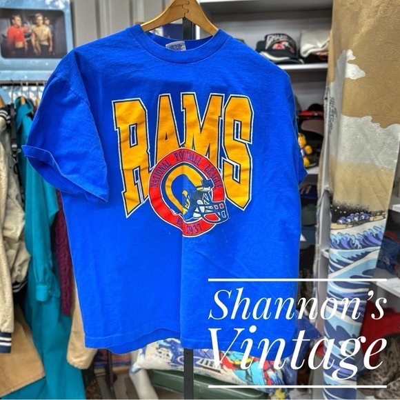 Rams NFL VNTG made in USA sz XL single stitch tee A51 - Picture 1 of 6